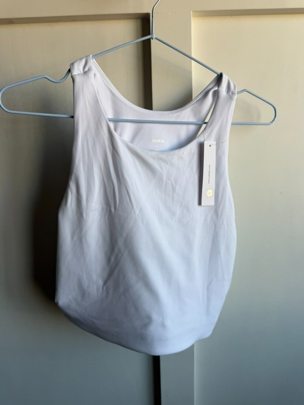 Ododos Compression Cropped Tank White Sz L NWT